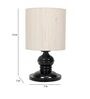 Off White Cotton Shade Table Lamp With Iron Base