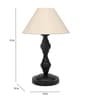Off White Cotton Shade Table Lamp With Iron Base