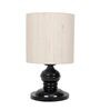 Off White Cotton Shade Table Lamp With Iron Base