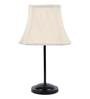 Off White Cotton Shade Table Lamp with Metal Base