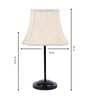 Off White Cotton Shade Table Lamp with Metal Base