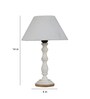 Ebenezer Off White Cotton Shade Night Lamp With Steel Base