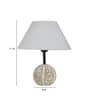 Fegan Off White Cotton Shade Table Lamp With Wood Base