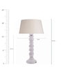 White Fabric Shade Table Lamp with White Base