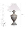Off White Cotton Table Lamp
