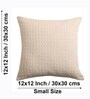 Off White Cotton Textured 12x12 inches (Set of 2) Cushion Covers