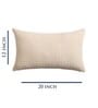Off White Cotton Textured 12x20 inches (Set of 2) Cushion Covers