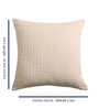 Off White Cotton Textured 16x16 inches (Set of 2) Cushion Covers