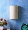 Lense Off White Cotton Flush Mount Wall Light