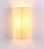Lense Off White Cotton Flush Mount Wall Light