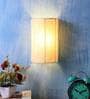 Lense Off White Cotton Flush Mount Wall Light