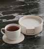 Off-White Elegant Round Coaster