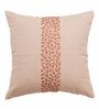 Off White Traditional Blended Cotton 16 x 16 Inches Embroidered Cushion Cover