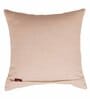 Off White Traditional Blended Cotton 16 x 16 Inches Embroidered Cushion Cover