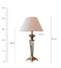 Potenza White Fabric Shade Table Lamp With Glass Base