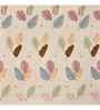 Off White Floral 144 TC Cotton King Sized Bedsheet Bedsheet 2 Pillow Prime Collection