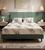 Off white Floral 200 TC Microfiber King Sized Bedsheet with 2 Pillow Covers