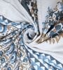 Off White Floral 400 TC Cotton Superking Size Bedsheet With 2 Pillow Covers Threads Heritage Collection