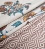 Cream Floral 400 TC Cotton Superking Size Bedsheet With 2 Pillow Covers Threads Heritage Collection