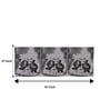 Off White Floral Polyester Velvet 5 Seater Sofa Cover