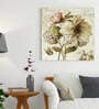 Off White Flowers Canvas Painting for Home D cor Paintings for Wall (Set of 1, 24x24 Inch)