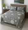 Off white Geometric 400 TC Cotton Super King Size Bedsheet with 2 Pilllow covers Essential Series Collection
