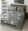 Off white Geometric 400 TC Cotton Super King Size Bedsheet with 2 Pilllow covers Essential Series Collection