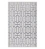 Off White Geometric 4X6 Machine Made Carpet