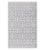 Off White Geometric 4X6 Machine Made Carpet