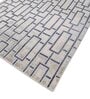 Off White Geometric 4X6 Machine Made Carpet