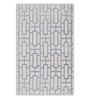 Off White Geometric 5X7 Machine Made Carpet