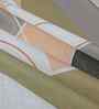Off white Geometrical 400 TC Cotton Flat Super King Size Bedsheet with 2 Pilllow covers Luxury Series Collection