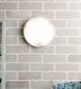 Off White Glass Flush Mounted Light