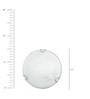 Off White Glass Flush Mounted Light