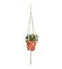 Off White Macrame Boho Hanging Planter (Set Of 5)