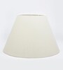 Alper Off White Cotton Fabric Solid Lampshade