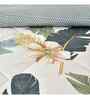 Off White Microfiber Floral 180 GSM Double Size Reversible Comforter
