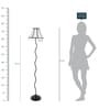 Sanna White Fabric Shade Club Floor Lamp With Metal Base