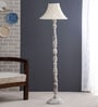 Off White Poly Cotton Floor Lamp