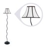 Sanna White Fabric Shade Club Floor Lamp With Metal Base