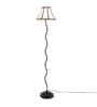 Sanna White Fabric Shade Club Floor Lamp With Metal Base