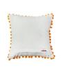 Off White Polycanvas Floral 12x12 inches Cushion Covers (1pc)