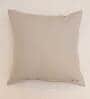Off White Floral Polycanvas 20 x 20 Inches Cushion Cover