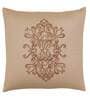 Off White Traditional Polyester Blend 16 x 16 Inches Cushion Cover