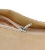 Off White Traditional Polyester Blend 16 x 16 Inches Cushion Cover
