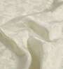 Off White Polyester Jacquard 7ft Regular Eyelet Door Curtain