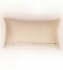 White Textured Polyester 22 x 12 Inches Cushion Cover
