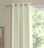 Lime  Polyester Floral  5 Ft  Semisheer Eyelet 2 Window Curtains