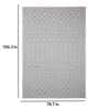 Off White Geometric Polypropylene 6 ft x 9 ft Machine Made Carpet