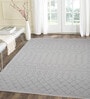 Off White Geometric Polypropylene 6 ft x 9 ft Machine Made Carpet